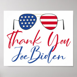 Póster Gracias Joe Biden Conmemorativo