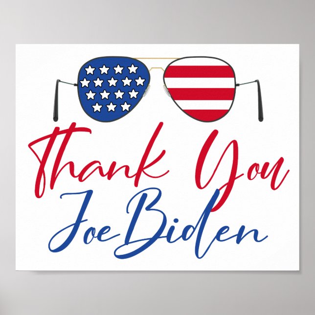 Póster Gracias Joe Biden Conmemorativo (Frente)