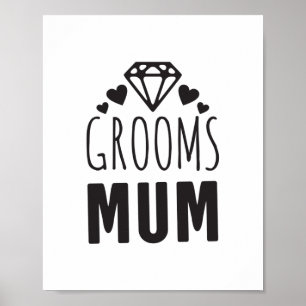Póster Gracias Madre de Groom Bridal Party Floral Gift