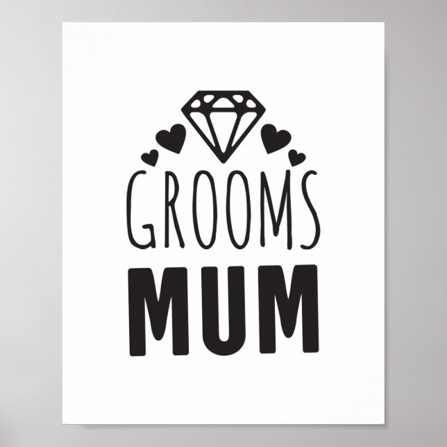 Póster Gracias Madre de Groom Bridal Party Floral Gift (Frente)