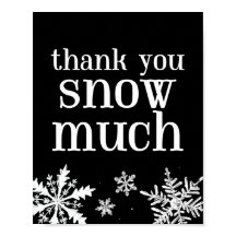 Gracias Nieve Mucho Rótulo Fiesta De Snowflake