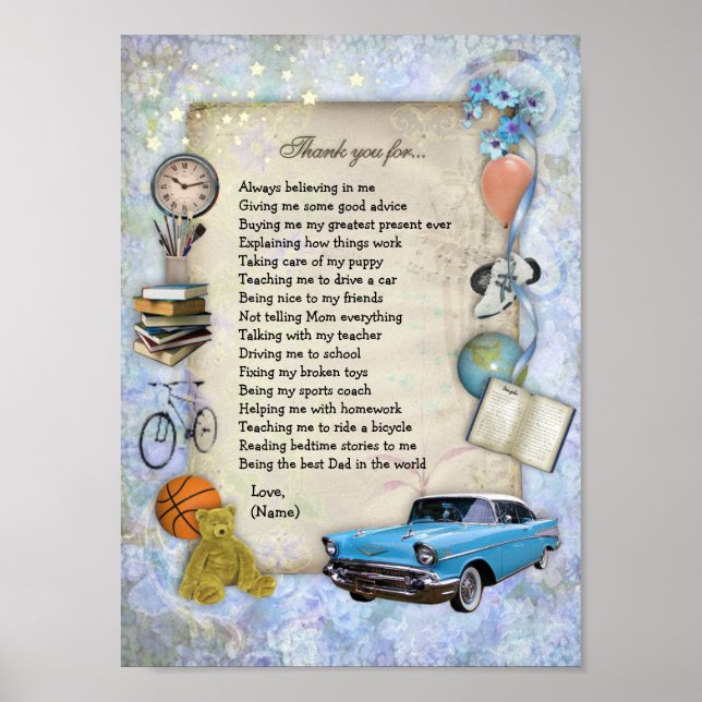 Póster Gracias papá (Frente)