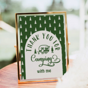 Póster Gracias por acampar conmigo Feliz Camper