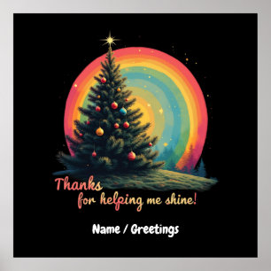 Póster Gracias por ayudarme a brillar por su gratitud