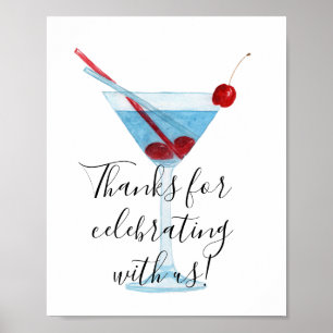 Póster Gracias Por Celebrar Con Nosotros La Pared De Cris