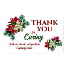 Gracias por cuidar la flor floral de Poinsettia