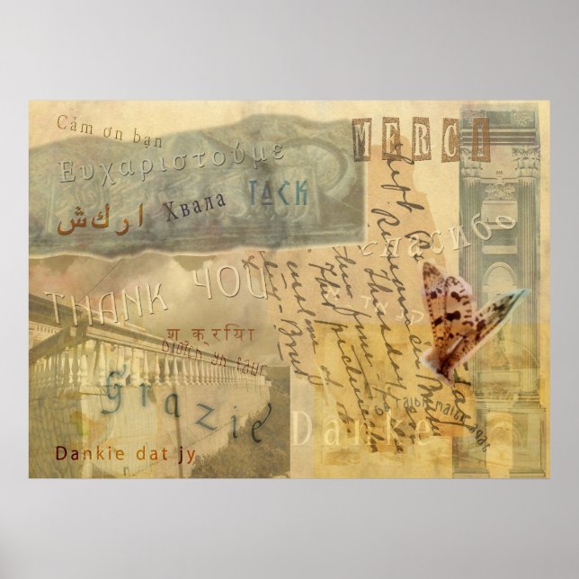 Póster Gracias por el Día de Acción de Gracias (Frente)