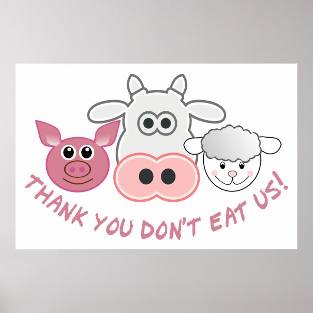 Póster Gracias por no comernos. (Frente)