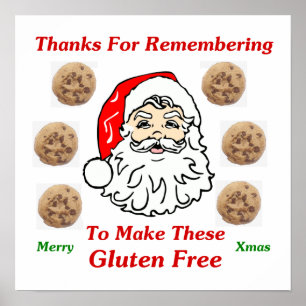Póster Gracias Por Recordar Que Estos Gluten Sean Libres