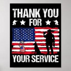 Póster Gracias Por Su Servicio Veteranos Malino Belga