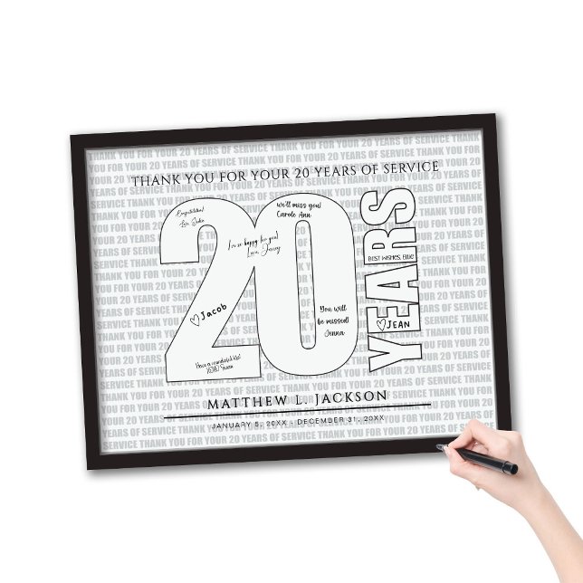 Póster Gracias por sus 20 años de servicio (Subido por el creador)