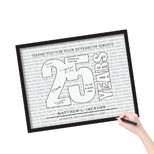 Póster Gracias por sus 25 Años de Servicio