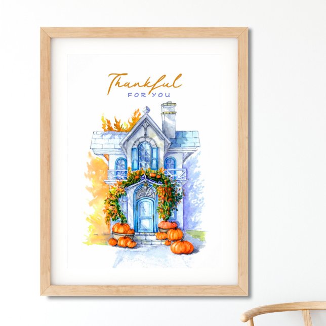 Póster Gracias por ti Día de Acción de Gracias (I wish you happiness))))