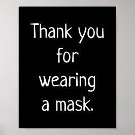 Póster Gracias por usar un Poster de máscara