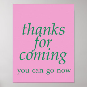 Póster Gracias por venir