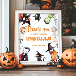 Póster Gracias por venir fiesta de disfraces de Halloween