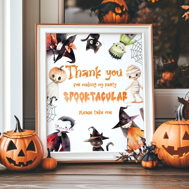 Póster Gracias por venir fiesta de disfraces de Halloween (Subido por el creador)