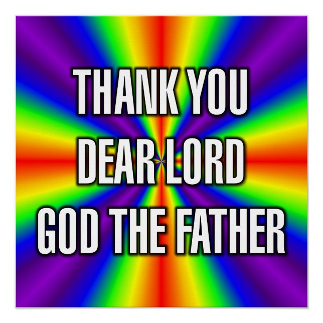 PÓSTER GRACIAS QUERIDO SEÑOR DIOS PADRE (Anverso)