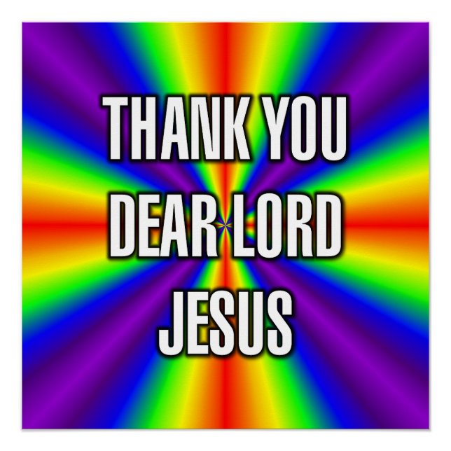 PÓSTER GRACIAS QUERIDO SEÑOR JESÚS (Anverso)