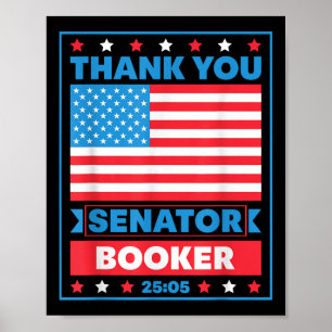 Póster Gracias Senador Cory Booker 25 Horas Y 5 Minutos
