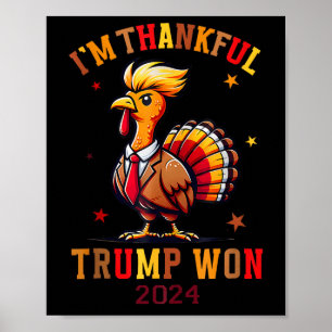 Póster Gracias Trump por el Día de Acción de Gracias
