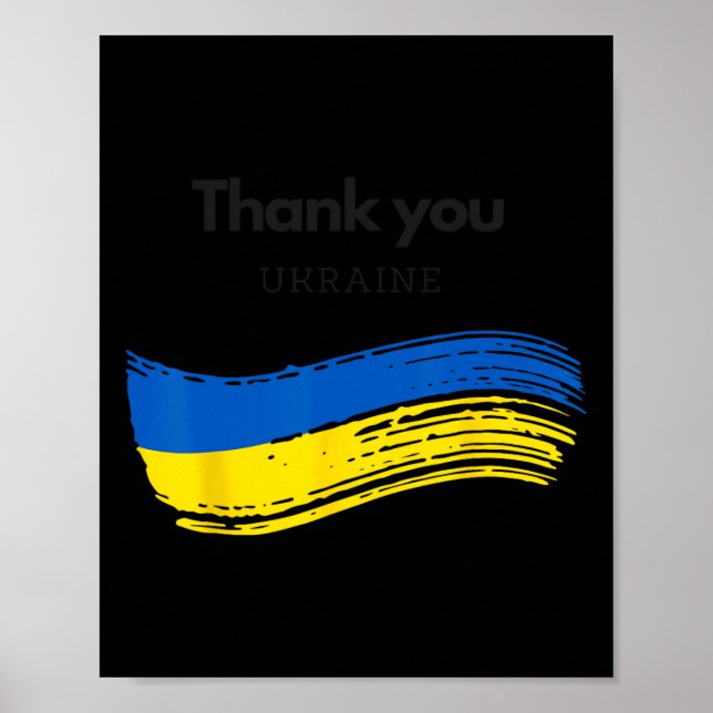 Póster Gracias Ucrania  (Frente)