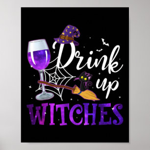 Póster Graciosa bebida Gorra de Halloween muestra diverti