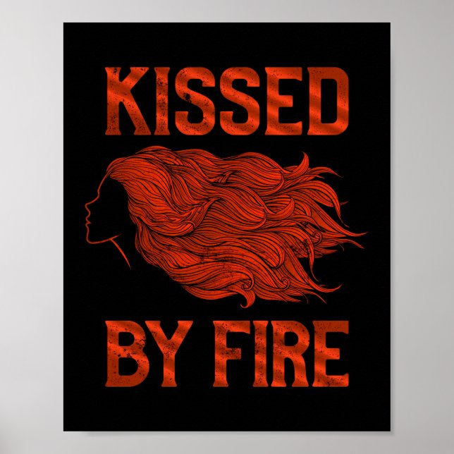 Póster Graciosa Besada Por Cita De Red Hair De Fire Redhe (Frente)