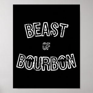Póster Graciosa Bestia De Tee Whiskey De Regalo De Bourbo
