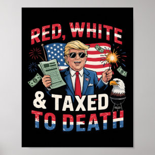 Póster Graciosa Camisa Trump De Blanco Rojo Y Gravada A L