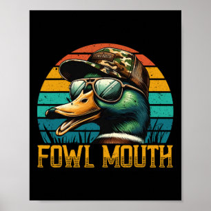 Póster Graciosa camiseta de cazador de pato lanza cacería