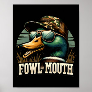 Póster Graciosa camiseta de cazador de pato lanza cacería