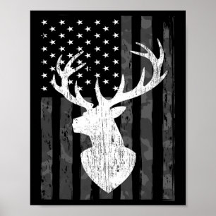 Póster Graciosa Camuflaje De La Bandera Estadounidense Wh