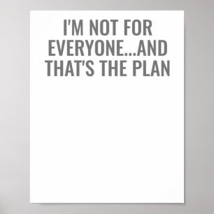 Póster Graciosa Cita De Amor Propio No Para Todos Pegatin