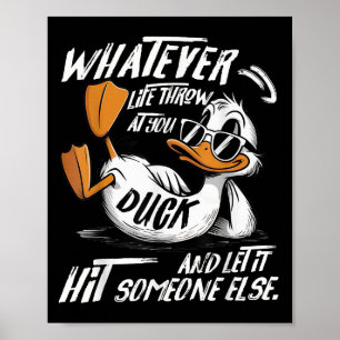 Póster Graciosa Cita Gráfica De La Camisa Del Pato Para L