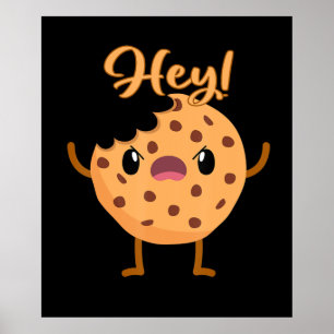 Póster Graciosa Cocina De Chip De Chocolate Con Una Comet