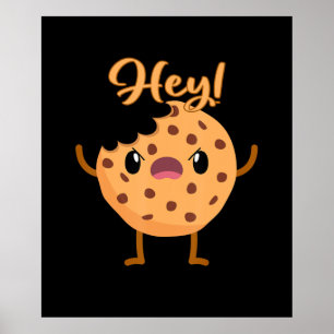 Póster Graciosa Cocina De Chip De Chocolate Con Una Comet