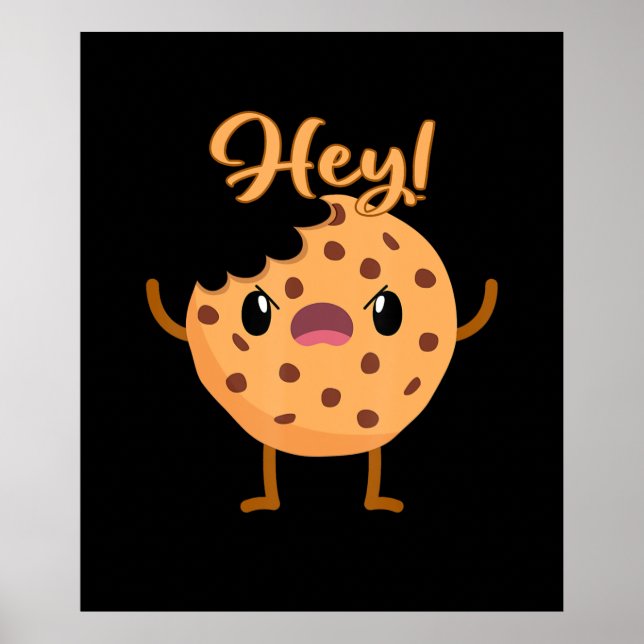 Póster Graciosa Cocina De Chip De Chocolate Con Una Comet (Frente)
