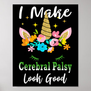 Póster Graciosa conciencia de la parálisis cerebral unico