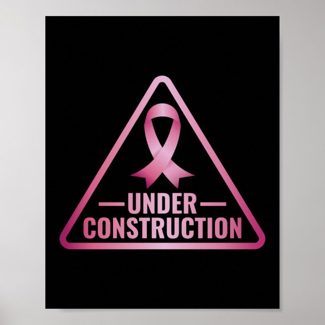 Póster Graciosa Conciencia sobre el cáncer de mama en con (Frente)