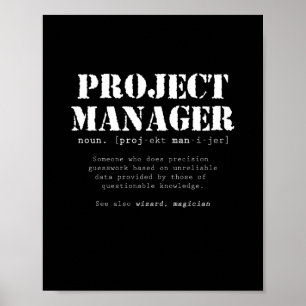 Póster Graciosa definición de diccionario de Project Mana
