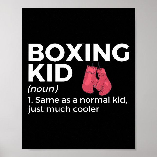Póster Graciosa definición de niños de boxeo (Frente)