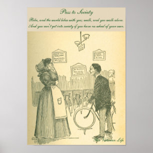 Póster Graciosa escena de la bicicleta de Victoria