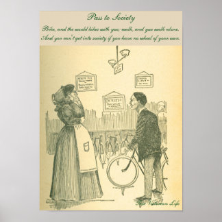 Póster Graciosa escena de la bicicleta de Victoria