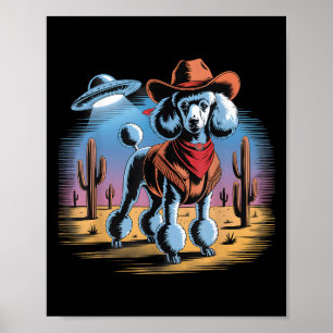 Póster Graciosa escena de sol del desierto de Ufo de Cowb