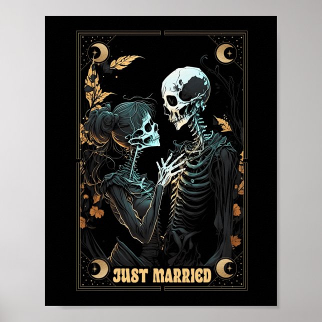 Póster Graciosa esposa recién casada esposa Skeleton Bach (Frente)