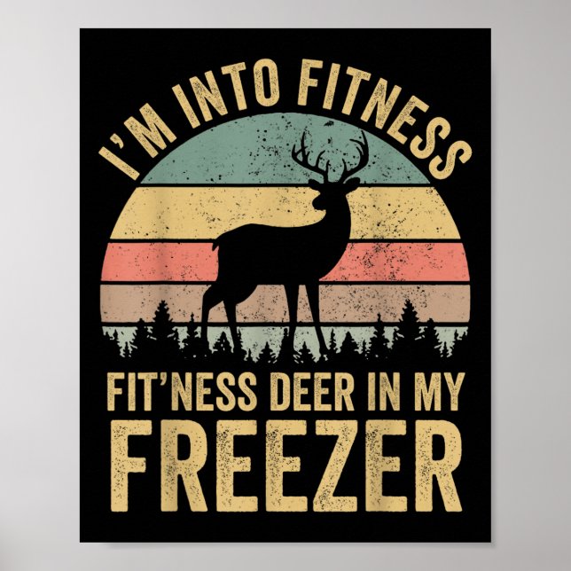 Póster Graciosa Estoy En Fitness Fitness Fitness Deer En  (Frente)