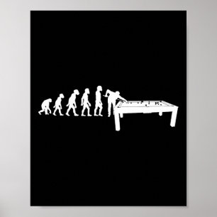 Póster Graciosa Evolución De Los Billares Humanos 8 Ll Po