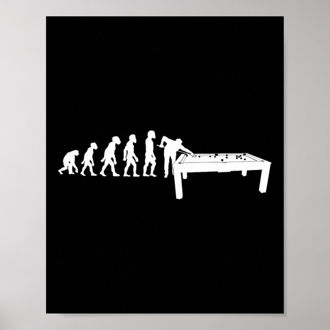 Póster Graciosa Evolución De Los Billares Humanos 8 Ll Po (Frente)