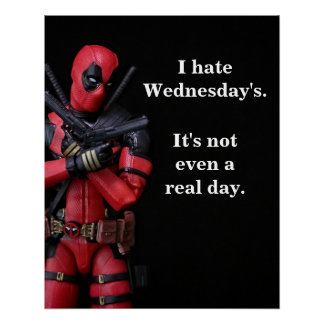 Póster Graciosa fotografía de juguete anti héroe